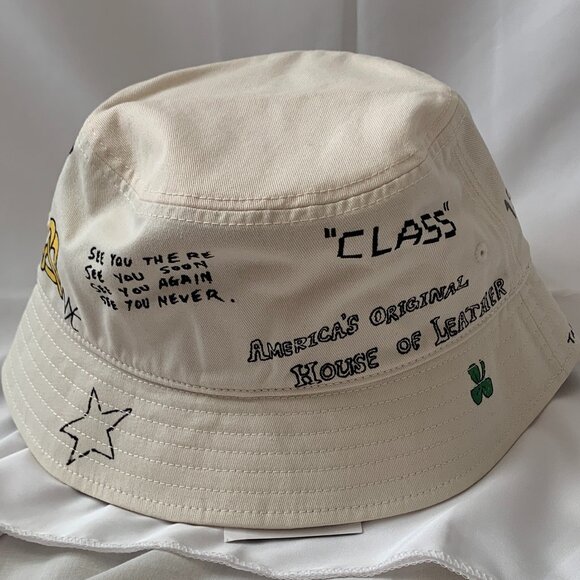 COACH Sketch Graphic Printed Bucket Hat in Chalk Sz M/L - Picture 2 of 3